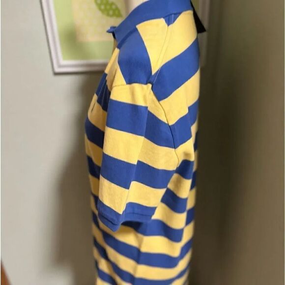NWT Polo Ralph Lauren Classic Rugby Blue and Yellow Polo Medium Shirt #M14 - Picture 5 of 7